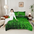 thumbnail image 4 of Castle Fairy Pixelated Blocks Miners Twin Comforter Sets,Futuristic Cubes Bedding Set, 4 of 8