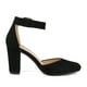 thumbnail image 3 of DREAM PAIRS - Zapatos de tacón alto para mujer con correa al tobillo y puntera cerrada, 3 of 5