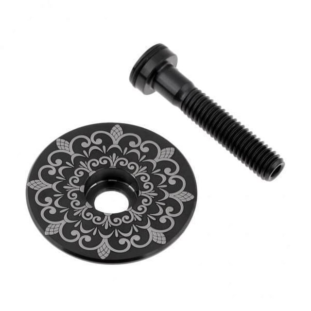 koolsoo 2-3 of pack Titanium Bike Kit Headset Cover Screw Black- 3 Pcs