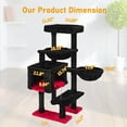 thumbnail image 2 of Cat Tree Cat Tower Condo with Sisal Scratching Post for Indoor Cats Cat Tree Cat Furniture with Hammock Perch and Kitten Ball Toys, 2 of 12