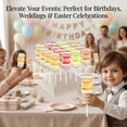 thumbnail image 7 of 16 Pcs Cake Push Pop Containers Set - Clear Push-Up Cake Shooters with Lids & 4mm Heavy-Duty Acrylic Display Stand - Food-Grade Reusable Dessert Holders for Birthday, Wedding & Party, 7 of 7