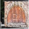 thumbnail image 4 of Ambesonne Rustic Shower Curtain, Door Vintage, 69"Wx70"L, Grey Orange, 4 of 5