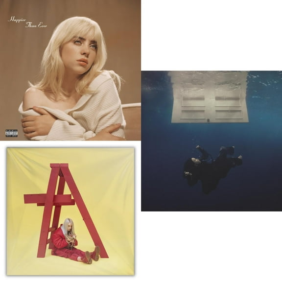 Happier Than Ever (X) (2LP) & Billie Eilish - Dont Smile At Me (Black LP Vinyl) & Hit Me Hard & Soft (Recycled Black LP Vinyl)
