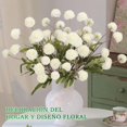 thumbnail image 4 of 12 Pcs Flores Artificiales de Seda para jarrones, crisantemos Falsos de Tallo Largo, arreglos Florales con Pompones de crisantemo, Mini Flores Artificiales Kiku a Granel (Amarillo), 4 of 4