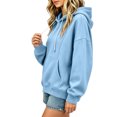 thumbnail image 5 of BUIGTTKLOP Hoodies for Women Long Sleeve Shirts Lightfleece Lined Hooded Sweatshirts Fall Winter Outfits, 5 of 8