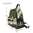 thumbnail image 3 of FORMRS School Backpack with Front Zippered Pocket 12" Student Travel Daypack, Beige Snowmen, 3 of 6