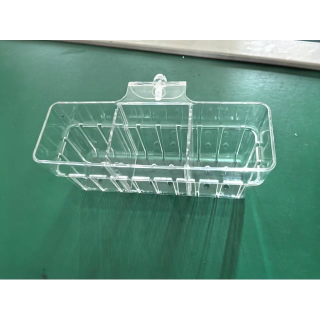 Miangastore Three Compartment Fish Tank Accessories Transparent 1Pcs 7.1X3.1X2.3In