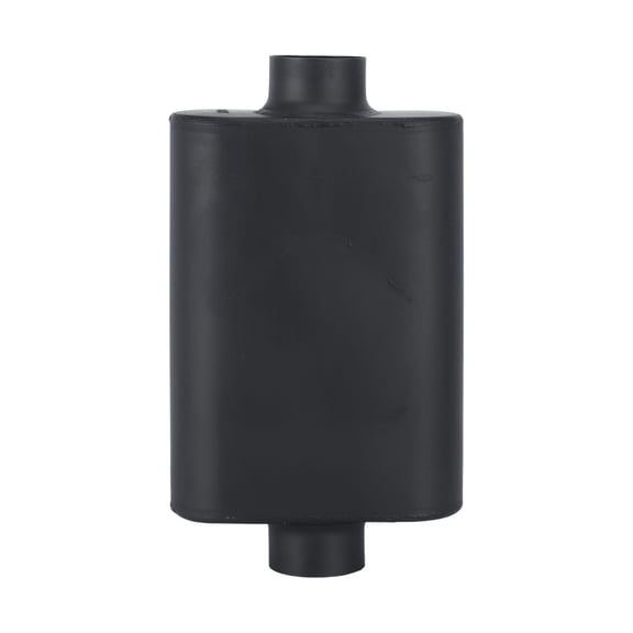 Universal Exhaust Muffler, Chambered Performance Muffler for Cars Trucks, Stainless Steel, 2.5" center Inlet/center Outlet, Overall Length 17", black