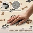 thumbnail image 6 of ODIKA 8'x10' Washable Area Rug Print Playful Paws Footprint Motif Tossed Alfombra Para Perros for Dining Room, Large Office, Lounge, Non-Slip Chair-Friendly Mat, 6 of 7