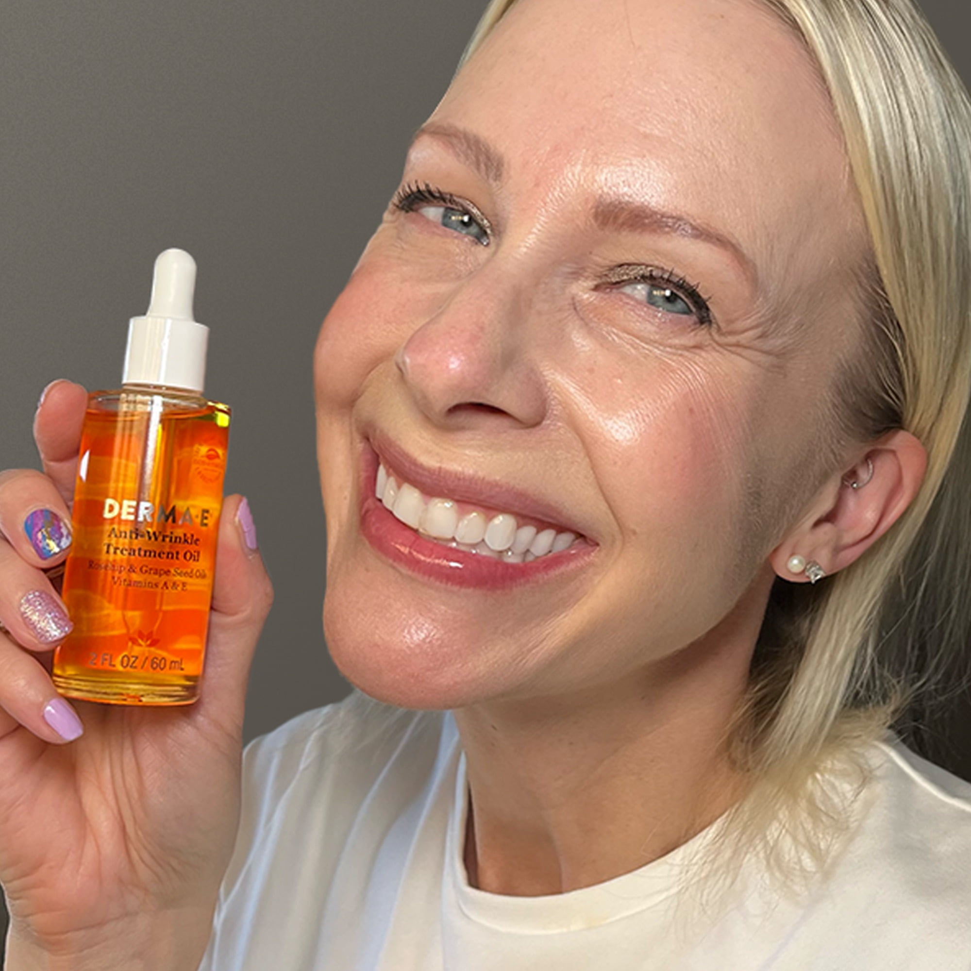 Derma E Anti-Wrinkle Retinol Facial Oil with Rosehip, Grape Seed, Vitamin E, Vegan Skin Care, 2 oz