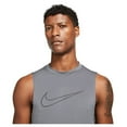thumbnail image 3 of Nike Pro Dri-Fit Men's Slim Fit Sleeveless Top (as1, Alpha, s, Regular, Regular, Dark Gray/Black, Small), 3 of 5