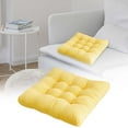 thumbnail image 3 of TAROFISH Three-Dimensional Meditation Cushion, Square Large Floor Cushion for Adults, Thick Corduroy Floor Cushion for Meditation, Yoga, Living Room, Sofa, Tatami Mat, Yellow,40x40x10cm, 3 of 6