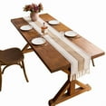 thumbnail image 7 of Boho Table Runner for Fall Home Decor with Tassels 72 Inches Long Farmhouse Rustic Table Runner Macrame Burlap Table Decoration for Living Room Bridal Shower, 7 of 7