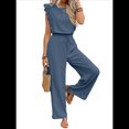 thumbnail image 2 of para Mujer, Verano 2025, Mangas con Volantes, Cuello Cuadrado, Mono con Cordón y Bolsillos, Azul Real, Talla M, 2 of 10