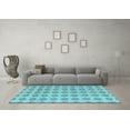 thumbnail image 3 of Ahgly Company Indoor Square Abstract Light Blue Modern Area Rugs, 4' Square, 3 of 4