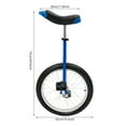 thumbnail image 2 of 18 Inch Wheel Outdoor Unicycle with Steel Frame,Leakproof Tire,Adjustable Height,Curved PU Seat,Mute Bearing,Anti-Slip Designs,for Outdoor Sports Fitness Exercise（Blue）, 2 of 28