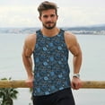thumbnail image 6 of Salouo Winter Blue Forest Deer for Men's Tank Tops,Sleeveless Muscle Shirts for Men Quick Dry Workout Tank Top Gym Muscle Tee Fitness Bodybuilding Sleeveless T Shirt-Medium, 6 of 7