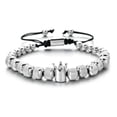 thumbnail image 4 of Pulsera de corona de cobre con cuentas de piña Pulsera tejida ajustable para hombre, 4 of 4
