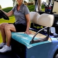 thumbnail image 2 of Xoenoiee Beach Starfish Palm Leaves Pattern Golf Cart Accessories Universal Fit Golf Cart Seat Towel Protector Machine Washable Anti-Hot Golf Cart Cover for Club Car EZGO, 2 of 5