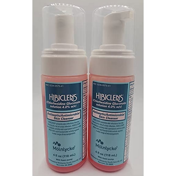 Hibiclens Antiseptic Antimicrobial Skin Cleanser 4oz Foam Pump (2 pack)