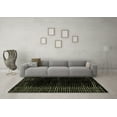 thumbnail image 3 of Ahgly Company Indoor Round Abstract Brown Modern Area Rugs, 3' Round, 3 of 4