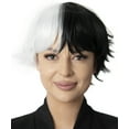 thumbnail image 2 of Adult's Anime Hero Black And White Wave Wig Costume Accessory, 2 of 2