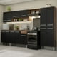 thumbnail image 2 of Cocina Integral 293cm Marrón/Negro Emilly Madesa 01, 2 of 10