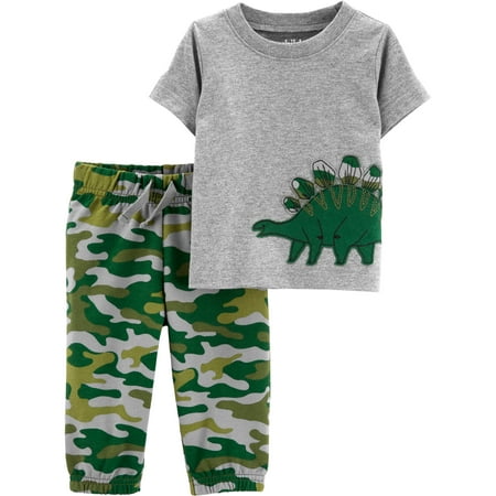 Child of Mine Short Sleeve T-Shirt and Pants, 2 pc set (Toddler (Best Dressed Toddler Boy)