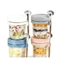 thumbnail image 1 of Frascos de Vidrio para Avena Nocturna con Tapas y Cucharas 12 Oz Herméticos para Preparación de Comidas Yogur Ensaladas Frutas, 1 of 5