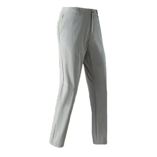 hotojiny Pantalon Décontracté pour Homme Léger Coupe-Vent Performance Pantalon de Randonnée Résistance à l'Eau à Enfiler Pantalon de Pêche avec Poches