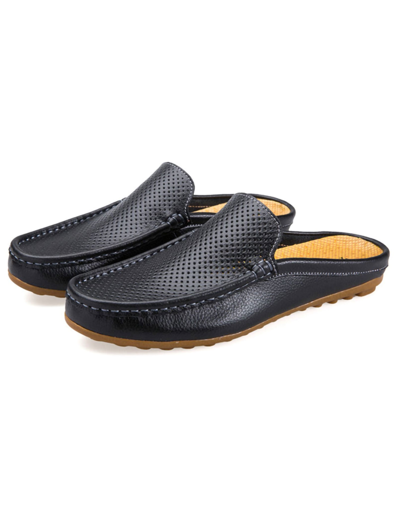 Agnona Leather Mules & Clogs in Black for Men Mens Shoes Slip-on shoes Slippers 