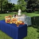 thumbnail image 5 of Rectangle Plastic Table Cover Cloth, Wipe Clean Party Tablecloth Covers, Large Size, Easy to Clean, Durable, Water Resistant, for Outdoor, Indoor, Wedding, Event, Foldable Design, Premium, 5 of 8