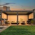 thumbnail image 2 of 12 x 20 FT Louvered Pergola with 6-Panel Pull-Down Privacy Screen, Hardtop Rainproof Pergola with Adjustable Roof for Patio, Lawn & Garden, 2 of 9