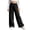 Black, variant on Krdevn Girls Solid Elastic Waist Linen Wide Leg Pants Big Patch Pockets 6-7 Years,Pink