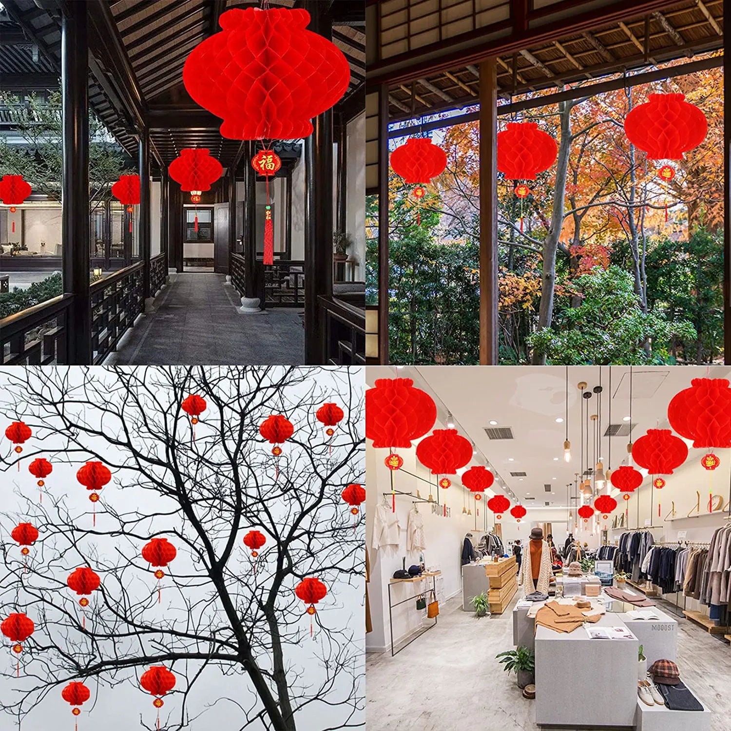 Lucky Red Lanterns Chinese New Year Decorations Ditan Park