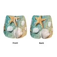 thumbnail image 5 of Picia Starfish And Seashell Pattern Women's 2 in 1 Athletic Running Shorts High Waisted Workout Casual Gym Sweat Shorts with Comfy Liner Zipper Pockets-Medium, 5 of 9