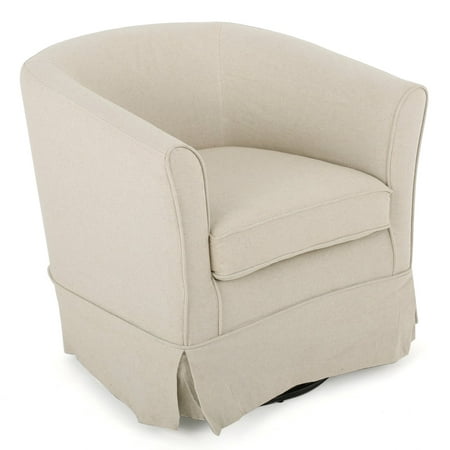 Samantha Fabric Swivel Chair with Loose Cover (Cuddler Swivel Chair Best Price)