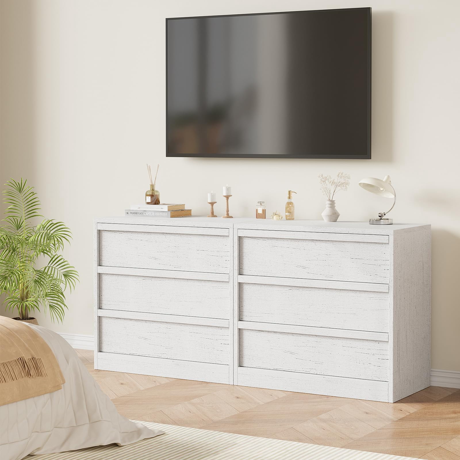 Modern 4-Drawer Dresser for Bedroom - Spacious Storage Cabinet - Versatile bedside table or Bedside Table for Living Room, Nursery, Entryway