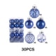 thumbnail image 4 of Yuarrent 30 unids/set bolas de Navidad ingredientes seguros textura de alta gama adornos reutilizables para árbol de Navidad Kits de decoración para fiestas Azul, 4 of 6