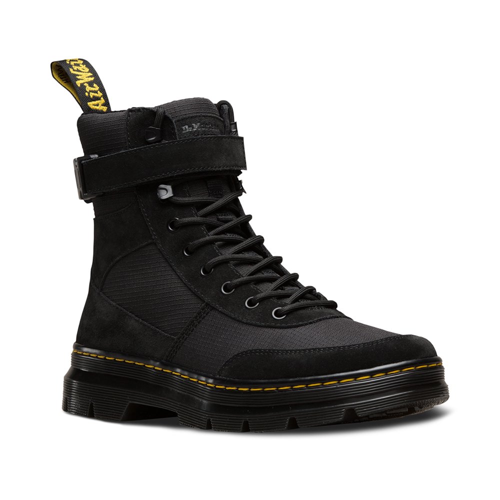 dr martens combs tech 8 eye boots in black