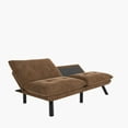 thumbnail image 4 of Brown Convertible Folding Modern sofa Bed with Adjusted Armrests and Backrest, Sofa Bed with 800 lbs Weight Capacity, for Living Room, Lounge, Office, Apartment, 4 of 9