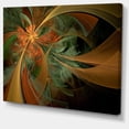 thumbnail image 2 of Fleur Fractale Numérique Orange Symmétrique - Impression sur Toile Florale, 2 of 3