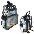 thumbnail image 3 of Clear Transparent Backpack Book Bag School Stadium Security Tsa Rally 3 Pockets, 3 of 7