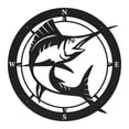 thumbnail image 2 of RealSteel Marlin Compass Wall Art | Fishing Decor | Metal Wall Art Decor | Fishing Signs | Fish Wall Art | Hunting Fishing Signs Wall Art | Marlin Fish Wall Art (36" Clear Coat), 2 of 8