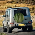thumbnail image 4 of Kdxio Green Bamboo Fence1 for Tire Cover Wheel Protectors Tyre Covers Weatherproof Wheel Covers Universal Fit for Trailer Rv SUV Truck Camper Travel Trailers 16 inch, 4 of 5