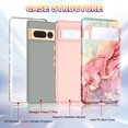 thumbnail image 3 of CASEFIV for Google Pixel 7 Pro Case,Marble Pattern Heavy Duty Shockproof Full Body Protective Phone Cover for Women Girls,Rose Gold, 3 of 8