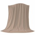 thumbnail image 6 of Beige Solid Color Blanket Soft Cozy Warm Throw Blanket for Couch, Plush Fuzzy Flannel Fleece Blankets for Sofa, Aesthetics Contemporary Luxury Bed Blankets Lightweight Gifts for Women, 50"x60", 6 of 9