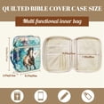 thumbnail image 5 of FOR U DESIGNS Horse Eustoma Flower Print Bible Cover Bible Holder Case Handbag with Handle, Large Capacity Bible Carrier Tote Bag Study Bible Carrying Cases Christian Gifts, 5 of 7