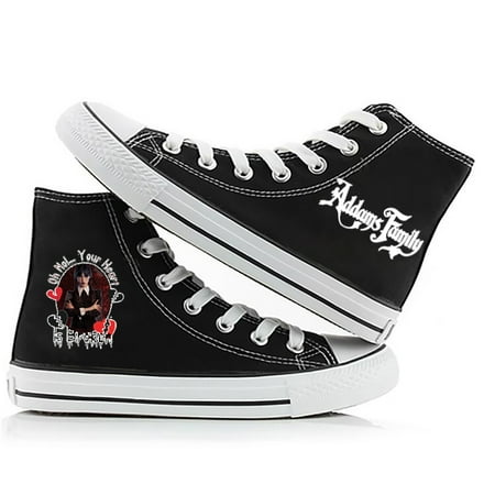 

Wednesday Addams Printed canvas shoes casual high tops