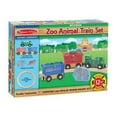 thumbnail image 2 of Melissa & Doug Zoo Animal Wooden Train Set (12+ pcs), 2 of 3